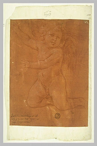 Figura di un angelo in ginocchio